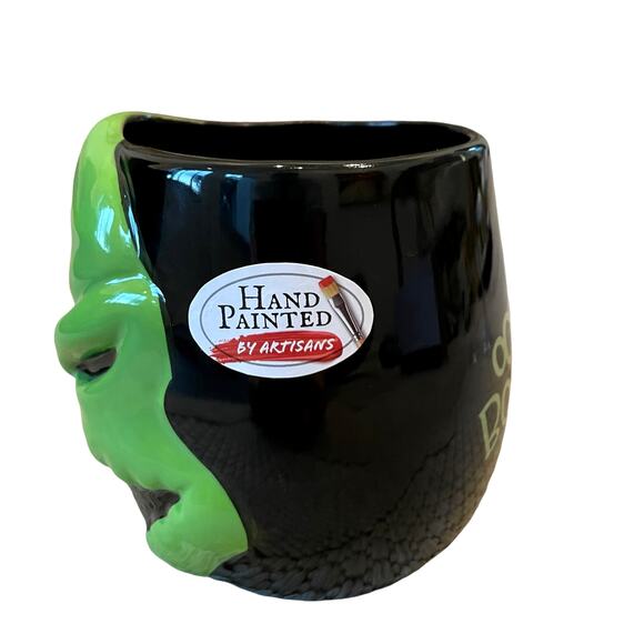 OOGIE BOOGIE Nightmare Before Christmas Jumbo 3D Mug Hand Painted Disney NEW - Picture 3 of 12